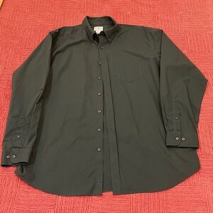 L.L.Bean men’s XL Tall traditional fit long sleeve button up green shirt